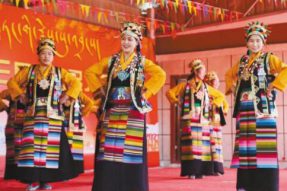 西藏各地各部门举行庆祝建党100周年主题活动,为党的百年华诞献上真挚的祝福